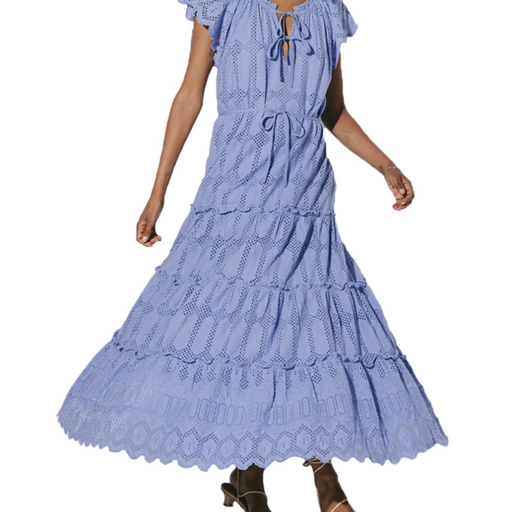 Cleobella Periwinkle Lace Midi Dress, XS, Brand New Without Tags